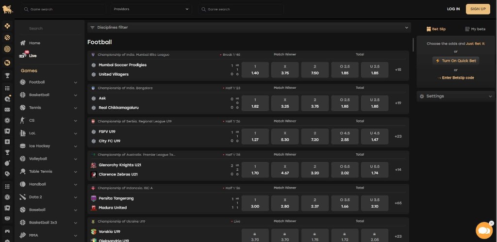 Fairspin apuestas en vivo